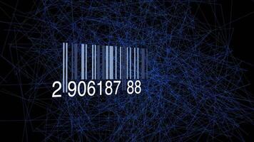 Digital Barcode Numbers Data Scanning Information Background video