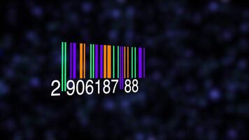 Digital Barcode Numbers Data Scanning Information Background video