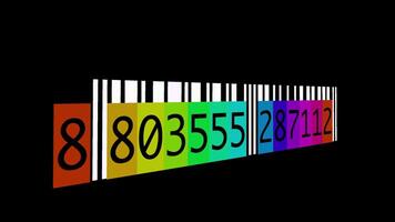 Digital Barcode Numbers Data Scanning Information Background video