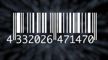 Digital Barcode Zahlen Daten Scannen Information Hintergrund video