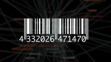 Digital Barcode Zahlen Daten Scannen Information Hintergrund video