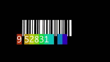 digitale codice a barre numeri dati lettura informazione sfondo video