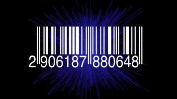 Verfolgung Bar Code Identifizierung Aufkleber Etikette Barcodes Nummer Bewegung Grafik video