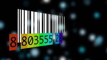 Digital Barcode Numbers Data Scanning Information Background video