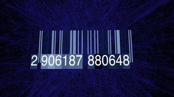 Tracking Bar Code Identification Sticker Label Barcodes Number Motion Graphic video