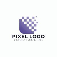 píxel logo icono aislado vector