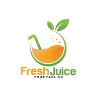 Fresco jugo logo icono aislado vector