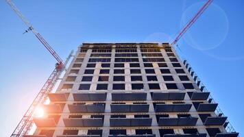 New multistory apartment buildings under construction photo