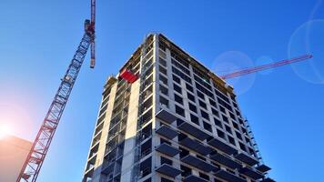 nuevo de varios pisos Departamento edificios debajo construcción foto