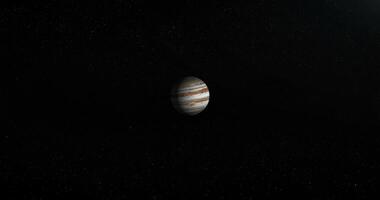 Towards Jupiter planet in the outer space video