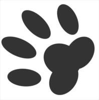 dog paw footprint vector