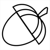 walnuts simple icon vector