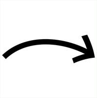 curved arrow symbol vector