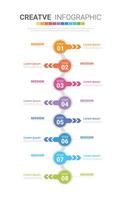 Infographic label design with icons and 8 options or steps. Infographics for business concept. Can be used for presentations banner, workflow layout. vector