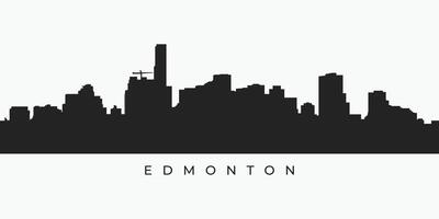 Edmonton city skyline silhouette illustration vector