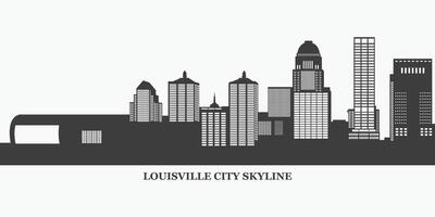 Louisville city skyline silhouette illustration vector