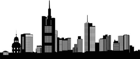 Frankfurt city skyline silhouette illustration vector