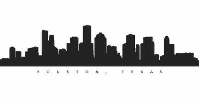 Houston city skyline silhouette illustration vector