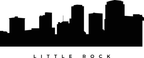 Little Rock city skyline silhouette illustration vector