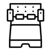 Sofa Bed Line Icon Design vector