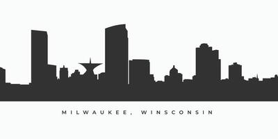 Milwaukee city skyline silhouette illustration vector