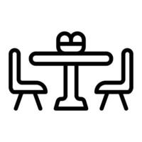 Kitchen Table Line Icon Design vector