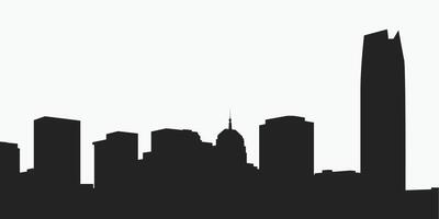 Oklahoma city skyline silhouette illustration vector