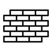 Brickwall Line Icon Design vector