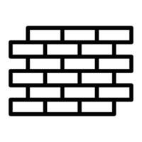 Brickwall Line Icon Design vector