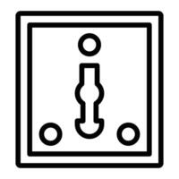 Socket Line Icon Design vector