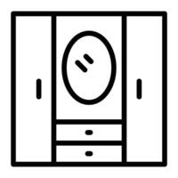 Dressing Room Line Icon Design vector