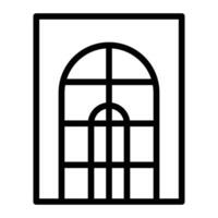 Window Line Icon Design vector