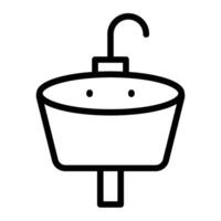 Washbasin Line Icon Design vector