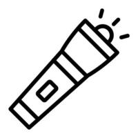 Torch Line Icon Design vector