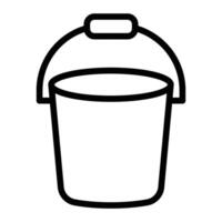Bucket Line Icon Design vector
