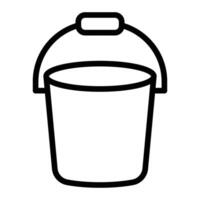 Bucket Line Icon Design vector