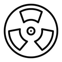 Radiation Line Icon Design vector