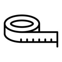 Measure Tape Line Icon Design vector