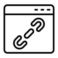 Link Line Icon Design vector