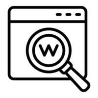 Keyword Search Line Icon Design vector