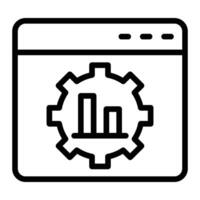 Seo Performance Line Icon Design vector