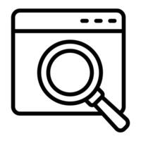 Web Search Line Icon Design vector