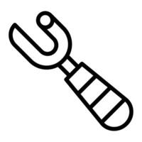 Seam Ripper Line Icon Design vector