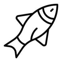 Fish Line Icon Design vector