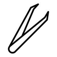 Tweezer Line Icon Design vector