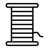 Threader Roll Line Icon Design vector