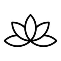 Lotus Line Icon Design vector