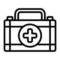 First Aid kit Line Icon Design vector