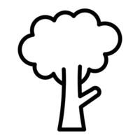 diseño de icono de línea de árbol vector