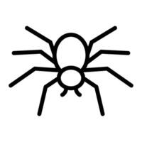 Spider Line Icon Design vector